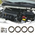 thumbnail image 3 of 25pcs M12 Bronze Tone Auto Car Engine Oil Drain Crush Flat Bonded Washer Gaskets, 3 of 4