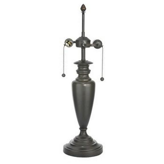 Meyda Tiffany 69404 Urn - 2 Light Table Lamp Base   Craftsman Brown Finish