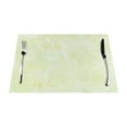 thumbnail image 1 of YFYANG Washable Heat-Resistant Placemats, 70% PVC/30% Polyester, Green Line Texture Kitchen Table Mat, 12" x 18" 1 Piece, 1 of 6