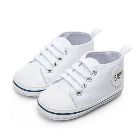 

Binpure Unisex Canvas Shoes First Walkers Sneaker Lace-up Anti-slip Flat Shoes