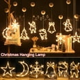thumbnail image 2 of Rosnek Christmas Indoor Window Light Decoration, Backdrop String Lights for Outdoor Indoor Home Bedroom Wedding Party Holiday Wall, Warm White, 2 of 5