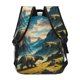 thumbnail image 4 of Disketp Valley River Dinosaur Mochila Estampada para Hombre y Mujer – Mochila Ligera Clásica con Múltiples Bolsillos para Universidad, Trabajo y Viajes-One Size, 4 of 5
