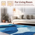 thumbnail image 2 of ODIKA 5'x7' Machine Washable Non-Slip Area Rug, Elegant Ethereal with Fluid Abstract Designs High Traffic Rug, Blue, 141178, 2 of 7
