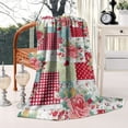 thumbnail image 2 of Pioneer Flower Blanket,Comfortable Soft Flannel Throw Blanket,All Season,Warm Lightweight Blankets for Sofa Bed Couch Living Room Chair,40"x50"(100x130cm), 2 of 4