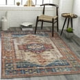 thumbnail image 2 of Surya Erin ERN-2301 102 x 138" Rectangle Microfiber Rug in Brick Red/Blue/Tan, 2 of 8