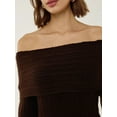 thumbnail image 4 of Off Shoulder Striped Knit Dress, 4 of 5