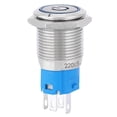 thumbnail image 3 of Interruptor de reinicio automático Jadeshay LED Azul redondo Plano 16 mm, 3 of 8