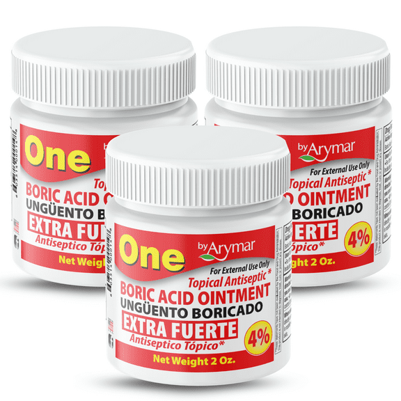 Arymar Boric Acid Ointment 4% – Gentle Skin Care Balm, 2 fl oz (3-Pack)