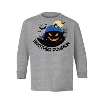 Awkward Styles Halloween Youth Sweatshirt Brother Pumpkin Crewneck Tee for Kids