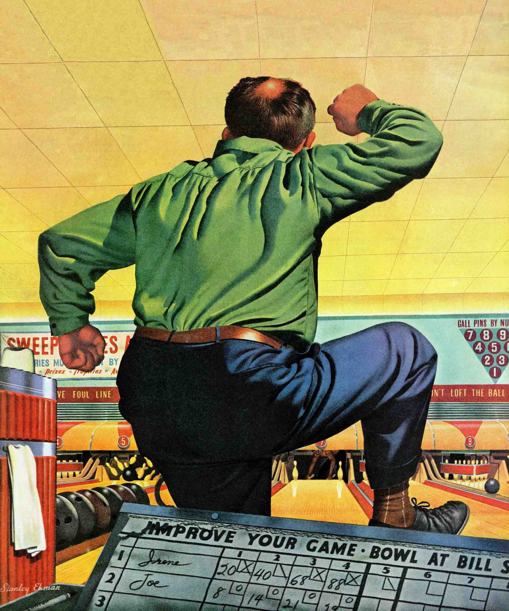 Marmont Hill Bowling a Split by Stan Ekman Painting Print on Canvas