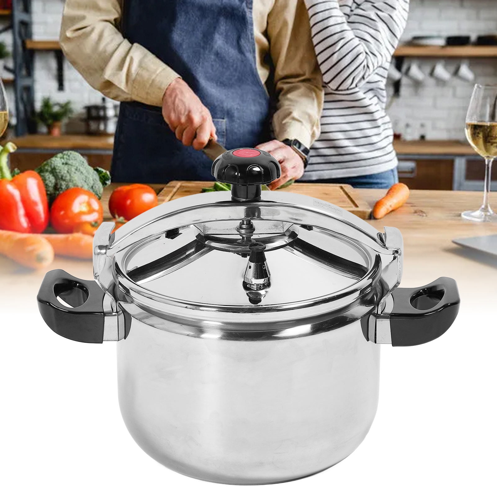 Stainless Steel Pressure Cooker Induction Secure Locking System Multi Pressure Levels Cookware Pots and Pans Kitchen Dishwasher Safe Walmart