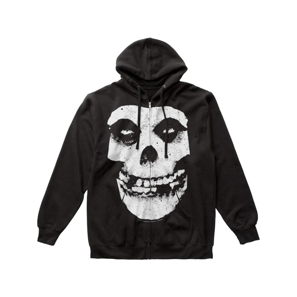 Misfits - Misfits Men's Fiend Skull Zippered Hooded Sweatshirt Black ...