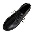 thumbnail image 3 of Juebong Oxford Shoes for Women,Perforated Lace-up Round Toe PU Leather Loafers Low Heel Brogues Shoe for Girls Ladies 2025 Black,39, 3 of 8