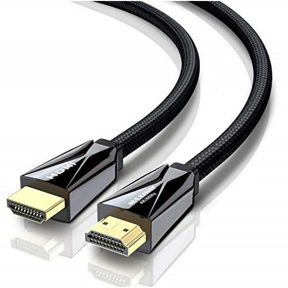 Maximm Hdmi Cable 4K 25 Foot High Speed 18Gbps 2.0 Cables HDMI 2.0 Cable 4K@60Hz HDR, 3D, 2160P, 1080P, Ethernet, HDCP 2.2, ARC Braided HDMI Cord 25Ft,