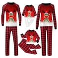 thumbnail image 3 of Conjuntos de pijamas a juego para la familia Rde, Tops navideños de manga larga con estampado EIK + pantalones con estampado a cuadros, ropa para dormir en casa de otoño, ropa de Navidad, 3 of 3