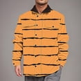 thumbnail image 4 of BiZtdJrK Men Heavyweight Sweatshirt Fleece Lined Zipper Long Sleeve Winter Warm Coat Casual Vintage Print Jackets Limited Time Sale Orange XXL, 4 of 5