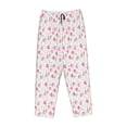 thumbnail image 6 of Uemuo Tulips Flowers Pattern Women's Wide Leg Palazzo Lounge Pants with Pockets Light Weight Loose Comfy Casual Pajama Pants-Large, 6 of 9