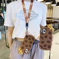 thumbnail image 5 of Phone Case for iPhone 14 Case Cute iPhone Case with Strap Lanyard Keychain Kawaii Phone Cases Funny Soft Silicone Shockproof Protective Cover iPhone 14 Case for Women Girls (Cookie Bear Khaki), 5 of 14