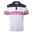 thumbnail image 4 of Mens Big & Tall Golf Shirts Plus Size S-5X Short Sleeve T-Shirts for Men Pullover Button Collared Color Block Workout Tees Tops, 4 of 7