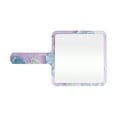 thumbnail image 1 of 1 Pc Espejo de Mano Cuadrado Floral para Mujeres para Viajes de Negocios Gimnasio Morado Azul Espejo de Plástico de Aluminio, 1 of 3