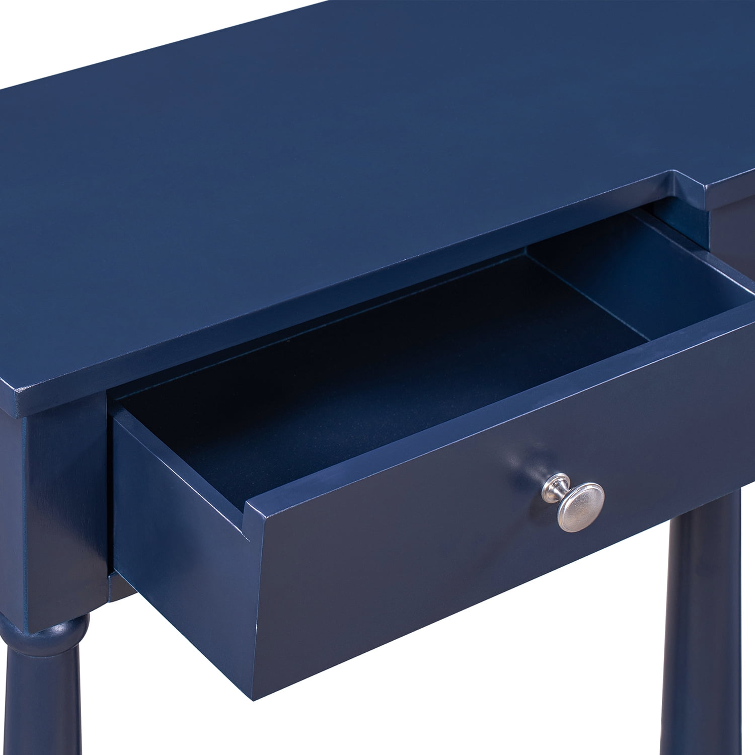Kadyn Solid Wood Console Table, Modern Classic Entryway Table with Storage Shelf and Drawer, Narrow Long Sofa Entryway Table for Home, Navy Kadyn Solid Wood Console Table, Modern Classic Entryway Table with Storage Shelf and Drawer, Narrow Long Sofa Entryway Table for Home, Navy