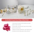 thumbnail image 3 of Pearls Artificial Multi-Purpose Round Beads Perfect Decorative Fillers Crafting Pieces Clothing Accessories Table Decoration Watermelon pink, 3 of 6