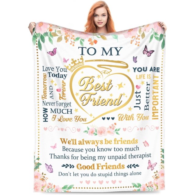 LHSHID Best Friend Birthday Gifts Blanket Flannel Soft and Comfortable Anti static Bed Sofa Blanket 50x60in