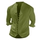 thumbnail image 4 of New Men's Retro Cotton Linen Casual Loose Fitting Long Sleeved Shirt2XL, 4 of 5