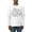 White, variant on Autumn Leaves and Pumpkins Please Black and White Distress Filter Halloween Men Long Sleeve Shirt, White, Large