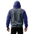 thumbnail image 5 of Men Winter Raglan Color Block Hoodie Long Sleeve Pullover Contrast Sleeve Solid Street Sweatshirts with Pocket (Dark Gray,XXL), 5 of 8