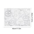 thumbnail image 3 of Aursykel Napperon d'Halloween Décorations d'Halloween Décoration de Fête Intérieure Extérieure avec Pvc Imperméable Résistant à la Chaleur Conception Durable pour Maison Hôtel Restaurant 17.7x11.8 Po Argent, 3 of 6