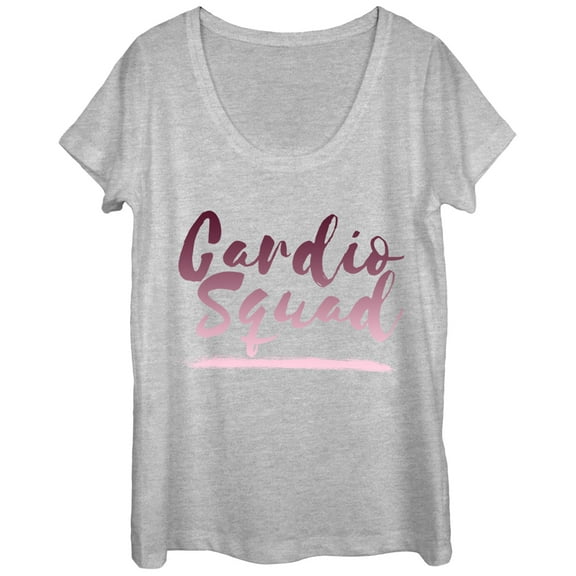 Women's CHIN UP Cardio Squad  Scoop Neck Athletic Heather X Large