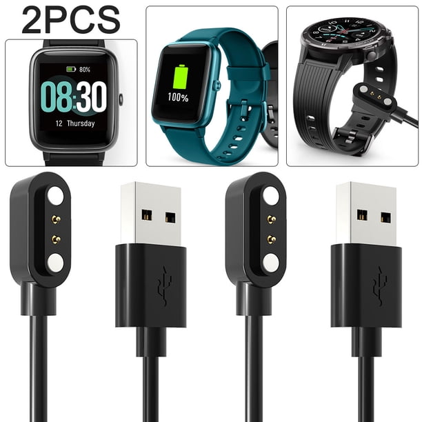 Cable Carga USB para Reloj 2 Uds. ID205U/Willful IP68 SW023/Uwatch 3
