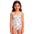 thumbnail image 3 of CCRFTGI Swimsuit for Kids Girls Size 7 Summer Cute One Piece Bathing Suit Beach Print High Cut Girls Fashion Bathing Suit Watermelon Red 5-6 Years, 3 of 7