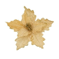 flores brillantes,Decoración navideña con adornos de flores brillantes,Corona De Árbol De Navidad Decoración Corona,Flores artificiales para decoración de adornos de árbol de