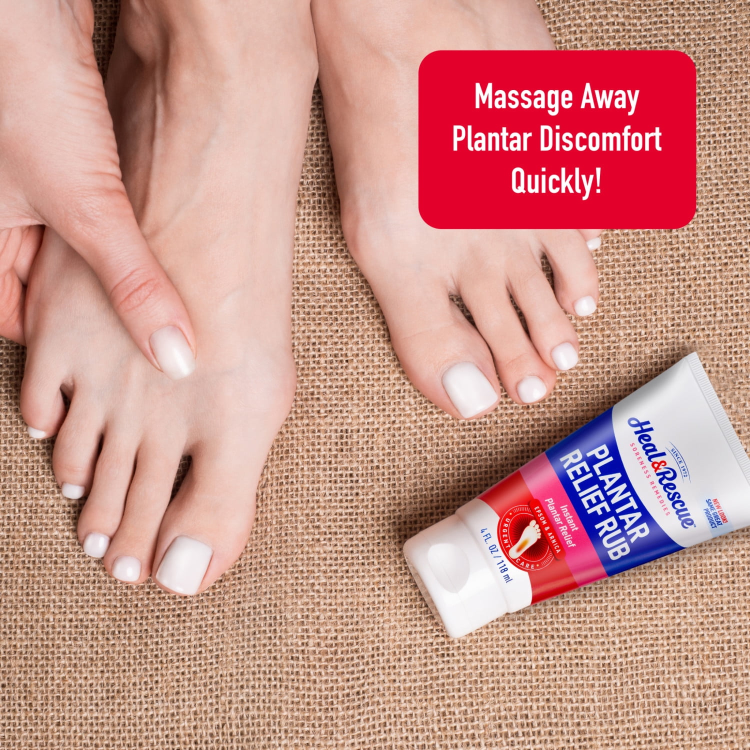 PROFOOT Plantar Relief Rub Instant Foot Pain Relief Epsom Salt
