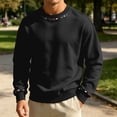 thumbnail image 2 of Zysthvn Lightweight Mens Sweatshirts No Hood Pullover Fall Long Sleeve Casual Sweatshirts for Men Solid Crewneck Loose Tops, 2 of 10