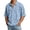 A1-Blue1435, variant on XIAONU Men's Solid Waffle Polo Shirt Half Zip Short Sleeve Collared Daily Tee