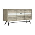thumbnail image 2 of Aliz 63 Inch Acacia Wood Sideboard Buffet Console Cabinet, 3 Drawers, Brown- Saltoro Sherpi, 2 of 5