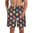 thumbnail image 1 of Fotbe Holiday Gingerbreads Trajes de Baño Estampados para Hombre, Shorts de Verano de Secado Rápido, Ropa de Playa, Bañadores-3X-Large, 1 of 6