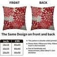 thumbnail image 4 of Red Christmas Pillow Covers 20X20 Inch Set of 2, Dahlia Flower Spring Summer Floral Cream Decorative Throw Pillow Covers Outdoor Modern Farmhouse Cushion Case for Home Couch Sofa Bed Decor, 4 of 5