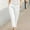 16-White, variant on SELONE Wide Leg Linen Pants for Women With Pockets Elastic Waist Casual Linen Long Pant Straight Leg Pants Solid Color Large Cotton Pants for Everyday Wear Running Errands Work Casual Event Black L