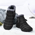 thumbnail image 2 of AUXDIQ Winter Boots Mens Ankle Walking Boots Warm Fur Lined Booties Outdoor Snow Boots, 2 of 5
