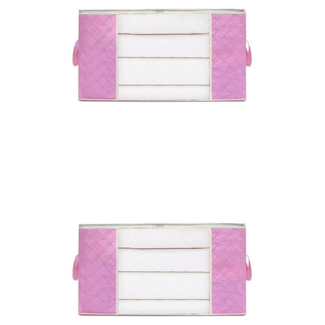 Guardoinrt Sturdy Construction And Large Capacity In Clothes Storage Bag Well Organized pink L 2Set