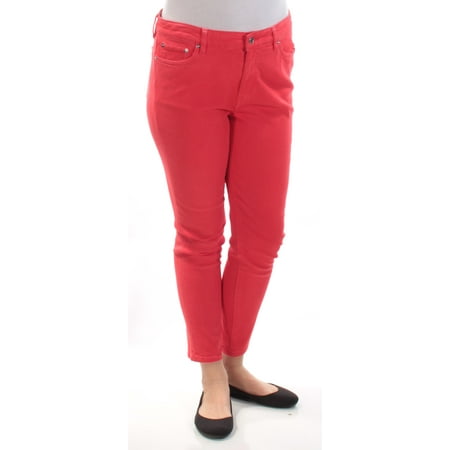 Red Modern Cropped - RALPH LAUREN Womens Red Cropped Jeans Size: 8