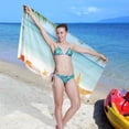 thumbnail image 7 of Palm Leaf Starfish Summer Beach Beach Towel 31" x 71", Quick Dry Bath Towel Super Absorbent Lightweight Travel Towel for Beach Yoga Swim Sport Camping Holiday, 7 of 7