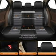 thumbnail image 2 of DIKSOAKR Leather Car Seat Cover Fit for Buick Envision 2016-2025 Faux Leather Car Seat Protector Vehicle Cushion Covers Compatible Airbag Waterproof Full Set 5 Seats Black&Gray, 2 of 7