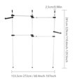 thumbnail image 4 of Estante ajustable para ropa, organizador del de clóset y estante de almacenamiento con ganchos, percha de ropa telescópica para colgar ropa para sala de estar, recámara, 4 of 9