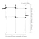 thumbnail image 4 of Estante ajustable para ropa, organizador del de clóset y estante de almacenamiento con ganchos, percha de ropa telescópica para colgar ropa para sala de estar, recámara, 4 of 9