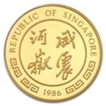 thumbnail image 2 of 1986 Singapore 1/2 oz Gold 50 Singold Tiger BU, 2 of 2